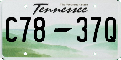 TN license plate C7837Q