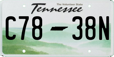 TN license plate C7838N