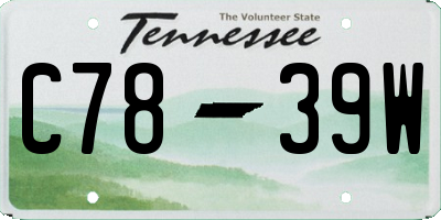 TN license plate C7839W