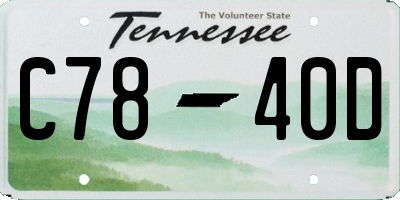 TN license plate C7840D