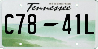TN license plate C7841L