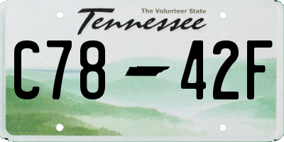TN license plate C7842F