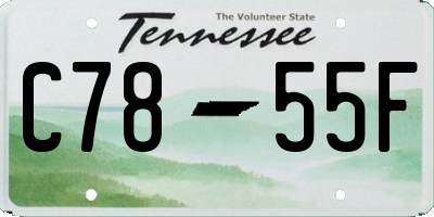 TN license plate C7855F
