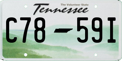 TN license plate C7859I