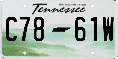 TN license plate C7861W
