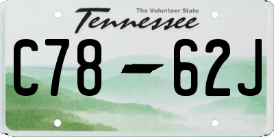 TN license plate C7862J