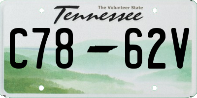 TN license plate C7862V