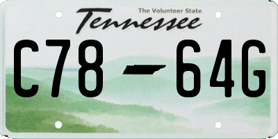TN license plate C7864G