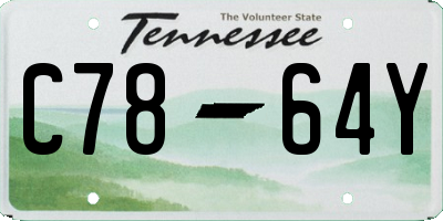 TN license plate C7864Y