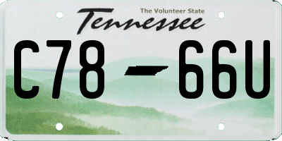TN license plate C7866U