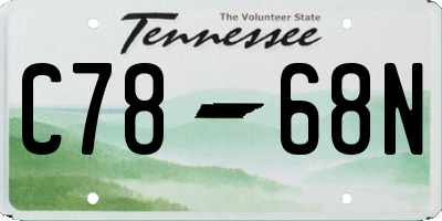 TN license plate C7868N