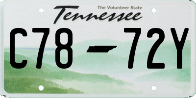 TN license plate C7872Y