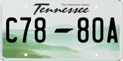 TN license plate C7880A