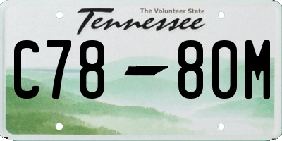 TN license plate C7880M