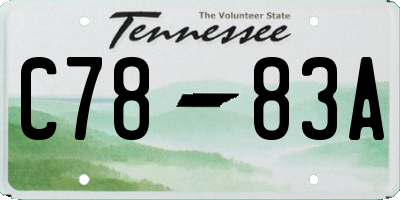 TN license plate C7883A