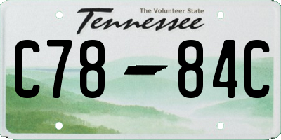 TN license plate C7884C