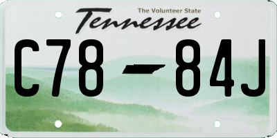 TN license plate C7884J