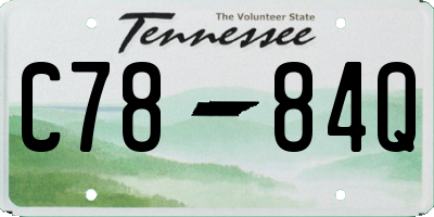 TN license plate C7884Q