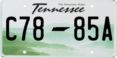 TN license plate C7885A