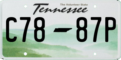 TN license plate C7887P