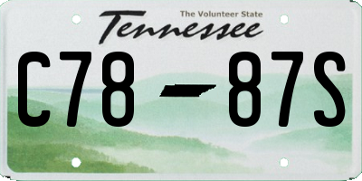 TN license plate C7887S