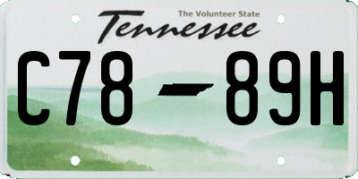TN license plate C7889H