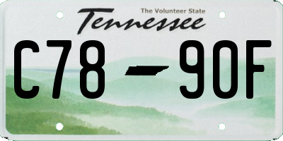TN license plate C7890F