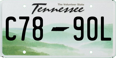 TN license plate C7890L