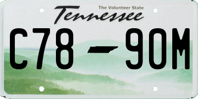 TN license plate C7890M