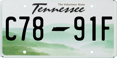 TN license plate C7891F