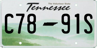 TN license plate C7891S