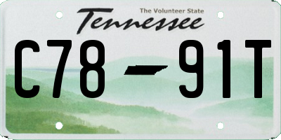 TN license plate C7891T