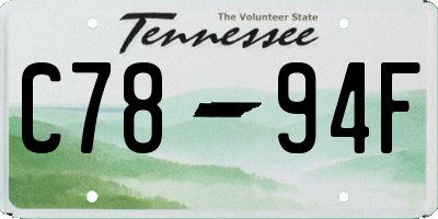 TN license plate C7894F