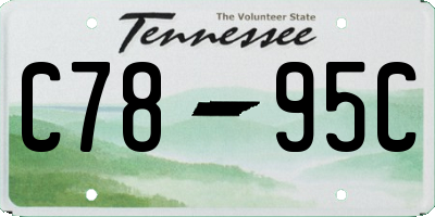 TN license plate C7895C