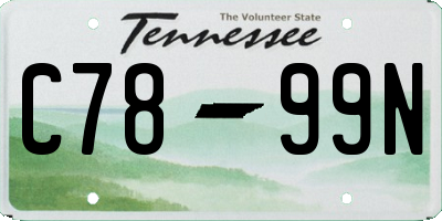 TN license plate C7899N