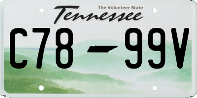 TN license plate C7899V