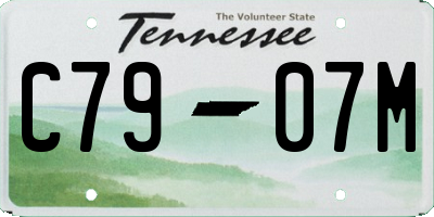 TN license plate C7907M