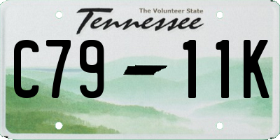 TN license plate C7911K