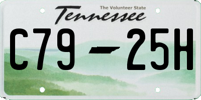 TN license plate C7925H