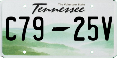 TN license plate C7925V