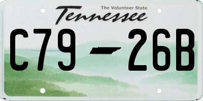 TN license plate C7926B