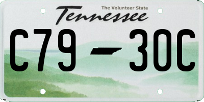 TN license plate C7930C