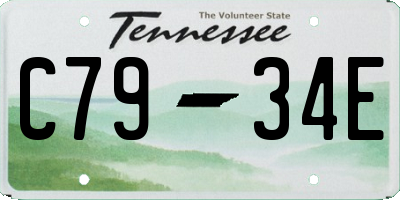 TN license plate C7934E