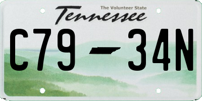 TN license plate C7934N