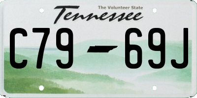 TN license plate C7969J