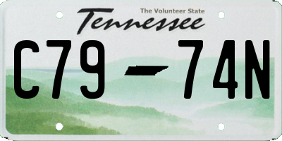 TN license plate C7974N