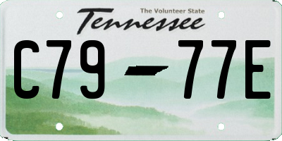 TN license plate C7977E