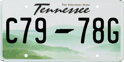 TN license plate C7978G