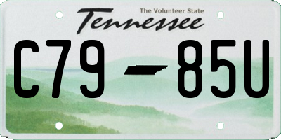 TN license plate C7985U