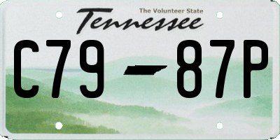 TN license plate C7987P